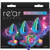 Rear Assets Heart Trainer Kit Metal Anal Plug Rainbow Color