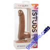 Silicone Studs Life-like 6" Suction Cup Dildo Brown CalExotics