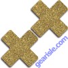 Glitter 31510 Gold Glitter Cross Pasties Lingerie