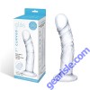 Glas 7" Curved Realistic Handblown Glass Dildo With Veins