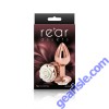 Anal Plug NS Rear Assets Chrome Plated Rose Small White