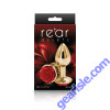 Anal Plug NS Rear Assets Rose Chrome Plated Small Red