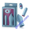 Versa Bullet Vibrator T Silicone Sleeve Light Blue Waterproof