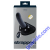 Vedo Strapped Rechargeable Vibrating Strap On Dildo Just Black