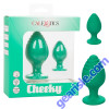 Anal Plug Silicone Cheeky Green Suction Cup CalExotics