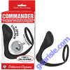 Commander Prostate Pleaser Cockring Silicone Waterproof Black Nasstoys