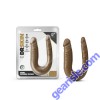 Dr. Skin 12" Mini Double Dong Mocha U Shape Blush Novelties
