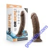 Blush Dr. Skin Chocolate Glide 8" Self Lubricating Realistic Dildo