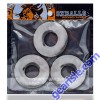 Oxballs Fat Willy 3 Pack Jumbo Stretchy Flextpr Cock Rings Clear