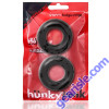 Oxballs Hunkyjunk Stiffy Bulge 2 Pack Silicone Cock Ring Tar Ice