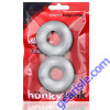 Oxballs Stiffy Bulge 2 Pack Silicone Cock Ring Clear Ice Hunkyjunk