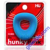 Hünkyjunk Form Cockring Teal Ice Curved Silicone Oxballs