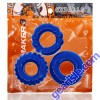 Cock Ring Kit Bonemaker 3 Pack Stretchy Pool Blue Oxballs