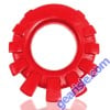 Cock Lug Lugged Silicone Cock Ring Rubbery Nubs Oxballs Red