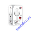 A&E Medium Red Heart Gem Glass Anal Plug Waterproof