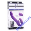 Strap U Dildo 7X Revolver Thick Vibrating Strapless Purple Strap On