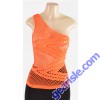 Women Seamless Single Shoulder Tank Top  AML9113 WK Apparel Lingerie