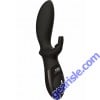 Backdoor Rabbit Silicone Rechargeable Dual Vibe Splashproof Black