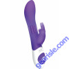 Beaded Rabbit Rechargeable Silicone G-Spot Vibe Waterproof Purple