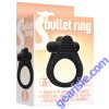 Bullet Silicone Vibrating Cock Ring Black