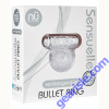 Sensuelle Rechargeable Clear Silicone Bullet Cock Ring 7 Function