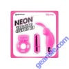 Pipedream Silicone Neon Vibrating Couples Kit Pink Bullet Cock Ring