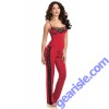 Dreamgirl 9704 Soft Stretch Sleepwear Camisole Top And Pants-Red