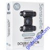 Sensuelle Black Double Action 7 Function Bullet Cock Ring