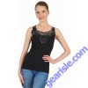 Lace Trim Seamless Tank Top GZ-3 WK Apparel Lingerie