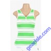 Women Seamless Striped Top With Zipper WK Apparel Lingerie