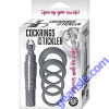 Cock Rings With Tickler Vibrator Grey