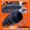 Oxballs Invader Silicone Open Ended Cocksheath Black Ice