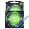 Night Light Glow In The Dark Lubricated 3 Ct Condoms