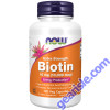 NOW Foods Biotin 10000mcg Extra Strength 120 Veg Capsules