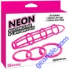 Neon Silicone Cage and Love Ring Set Pink Pipedream