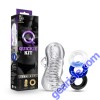 Blush Novelties Quickie Kit Jerk Off Clear Cock Ring Hand Tool