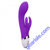 Selfie Vibrator Rabbit Toy Purple Waterproof Rechargeable Silicone