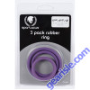 Spartacus Rubber Durable Flexible Cock Ring Set 1.25 1.5 2" Purple