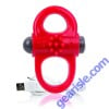 Charged Vooom Yoga Double Vibrating Cock Ring Red ScreamingO