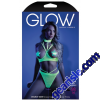 Fantasy Lingerie Glow Double Take Open Cup Bra Thong Neon Green