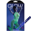 Fantasy Lingerie Glow Moonbeam Crotchless Bodystocking Neon Green