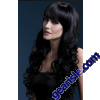 The Fever Isabelle Wig Long Soft Curl Fringe Black Adjustable