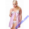 Printed Charmeuse Babydoll With G-String Style 5069