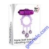 Adam Eve Triple Ball Bangin' Vibrating Cock Ring