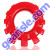Cock Lug Lugged Silicone Cock Ring Rubbery Nubs Oxballs Red