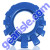 Cock Lug Lugged Silicone Cock Ring Marine Blue Rubbery Nubs Oxballs