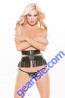 Faux Leather Underbust Waist Cincher G-String Naughty 11-5005