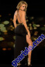 Deep Plunging Metallic Gown 5951 Sexy Long Party Dress Black/ Gold