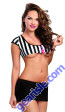 Dreamgirl 9771 Foul Play Referee Costume Lingerie One Size Fits Most 90-160 LBS