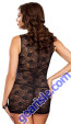 Dreamgirl 7247X Stretch Lace Chemise With Front Zipper And Matching Thong Lingerie